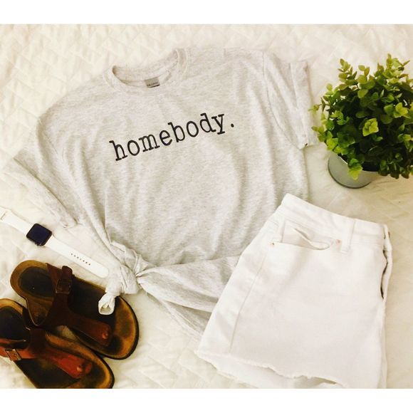 Bella Canvas Tops - HOMEBODY Graphic Tee Shirt Custom Vinyl Graphic